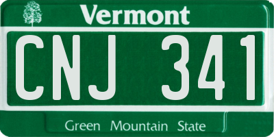 VT license plate CNJ341