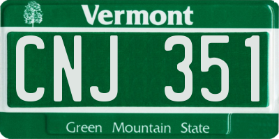 VT license plate CNJ351