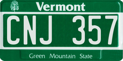 VT license plate CNJ357