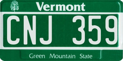 VT license plate CNJ359