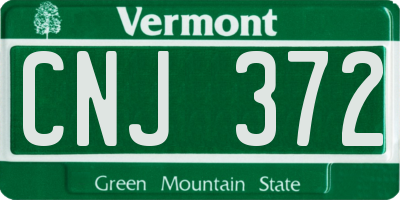 VT license plate CNJ372