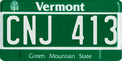 VT license plate CNJ413