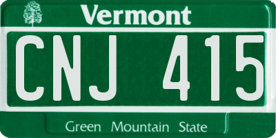 VT license plate CNJ415