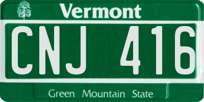 VT license plate CNJ416