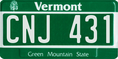 VT license plate CNJ431