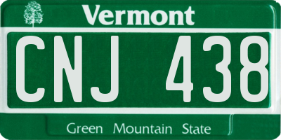 VT license plate CNJ438