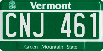 VT license plate CNJ461