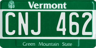 VT license plate CNJ462