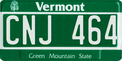 VT license plate CNJ464