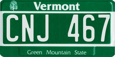 VT license plate CNJ467