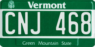 VT license plate CNJ468