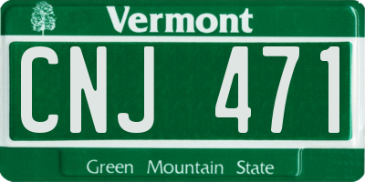 VT license plate CNJ471