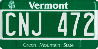 VT license plate CNJ472