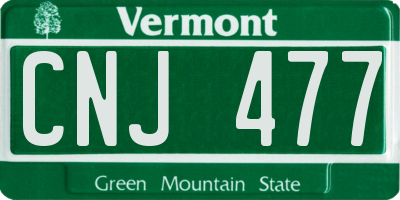 VT license plate CNJ477