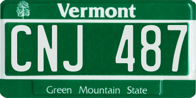 VT license plate CNJ487