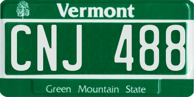 VT license plate CNJ488