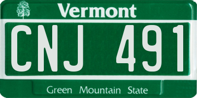 VT license plate CNJ491