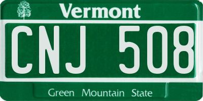 VT license plate CNJ508