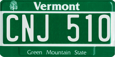 VT license plate CNJ510