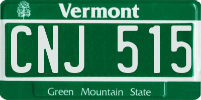 VT license plate CNJ515
