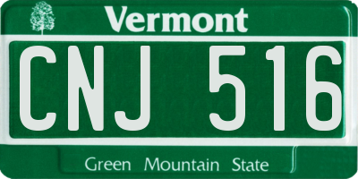 VT license plate CNJ516