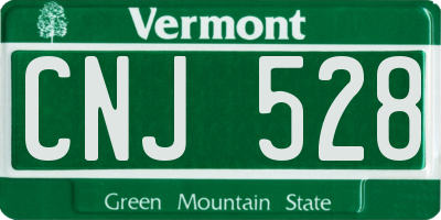VT license plate CNJ528
