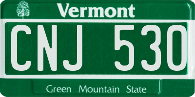 VT license plate CNJ530