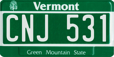VT license plate CNJ531