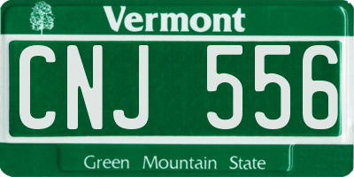 VT license plate CNJ556