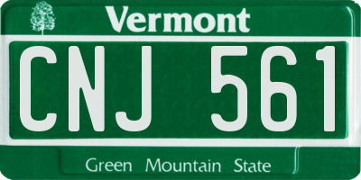 VT license plate CNJ561