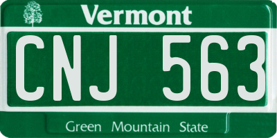 VT license plate CNJ563