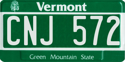 VT license plate CNJ572
