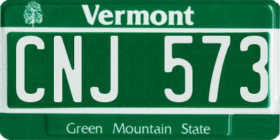 VT license plate CNJ573