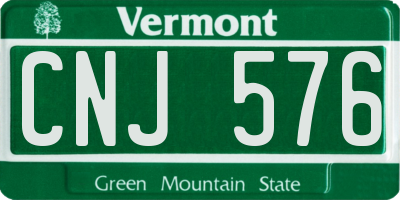VT license plate CNJ576