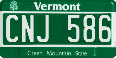 VT license plate CNJ586