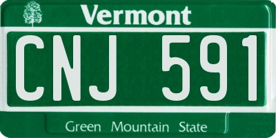 VT license plate CNJ591
