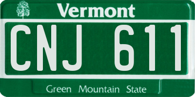 VT license plate CNJ611