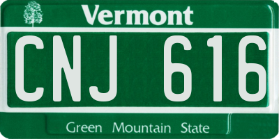 VT license plate CNJ616