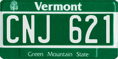 VT license plate CNJ621