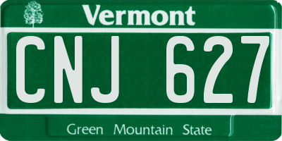 VT license plate CNJ627