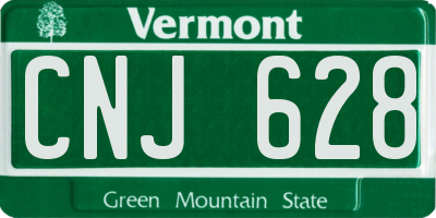 VT license plate CNJ628