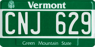 VT license plate CNJ629