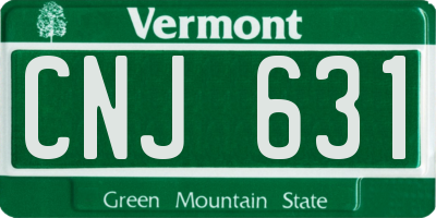 VT license plate CNJ631