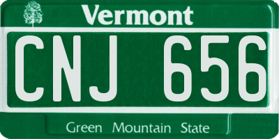 VT license plate CNJ656