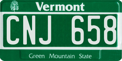 VT license plate CNJ658