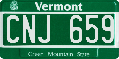 VT license plate CNJ659