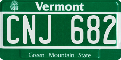 VT license plate CNJ682