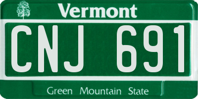 VT license plate CNJ691