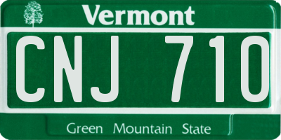 VT license plate CNJ710