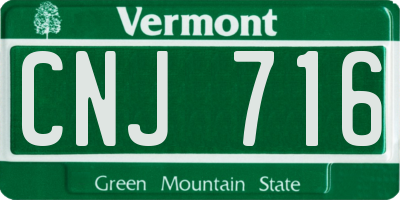 VT license plate CNJ716